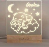 Personalised Night Light - Boys Nursery Name Light.